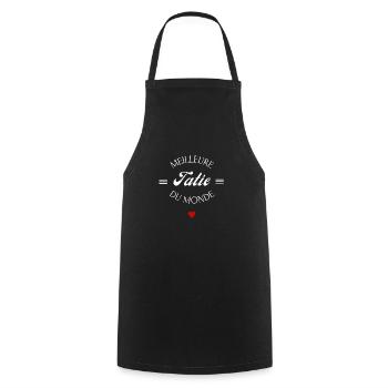 meilleure tatie du monde - Tablier de cuisine - noir - Devant - AI Model Male 185 dark (185cm)