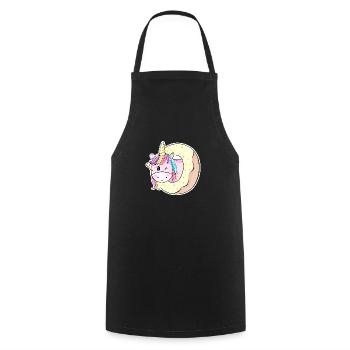 Niedliches Pferdchen Einhorn Unicorn - Kochschürze - Schwarz - Vorne - AI Model Male 185 dark (185cm)