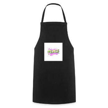 graffiti logo maker featuring bubbly graphics - Kochschürze - Schwarz - Vorne - AI Model Male 185 dark (185cm)