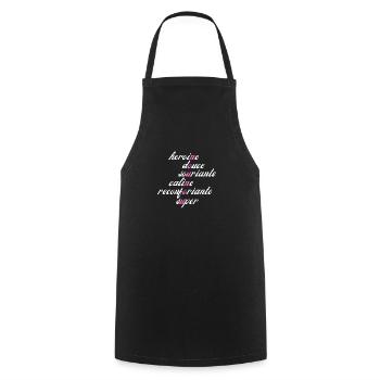 nounou de l'année - Tablier de cuisine - noir - Devant - AI Model Male 185 dark (185cm)