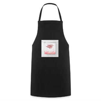 Valentines gift for boyfriend or girlfriend - Cooking Apron - black - Front - AI Model Male 185 dark (185cm)