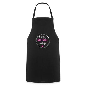 Je suis une nounou au top - Tablier de cuisine - noir - Devant - AI Model Male 185 dark (185cm)