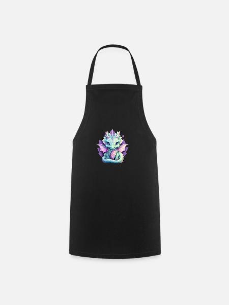 Kawaii Pastel Goth Drache - Kochschürze - Schwarz