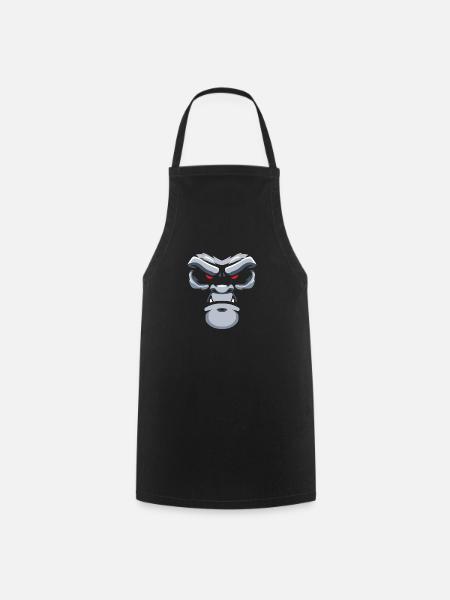 Gorilla-Face - Kochschürze - Schwarz