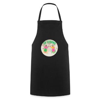 CP Strong - Cooking Apron - black - Front - AI Model Male 185 dark (185cm)