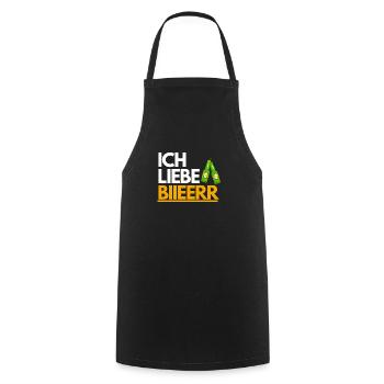 Ich liebe Bier - Kochschürze - Schwarz - Vorne - AI Model Male 185 dark (185cm)
