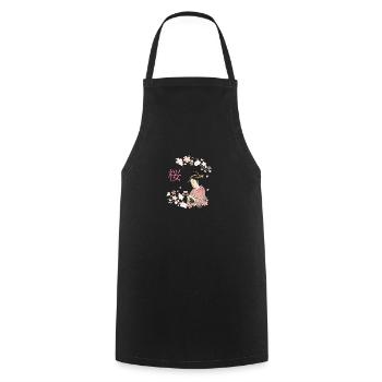 Sakura-Geisha Sakura Geisha - Cooking Apron - black - Front - AI Model Male 185 dark (185cm)