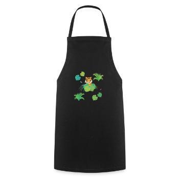 Tiger - Cooking Apron - black - Front - AI Model Male 185 dark (185cm)