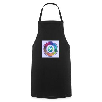 One World many religions for peace. - Cooking Apron - black - Front - AI Model Male 185 dark (185cm)