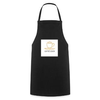 Coffee Lover - Kochschürze - Schwarz - Vorne - AI Model Male 185 dark (185cm)
