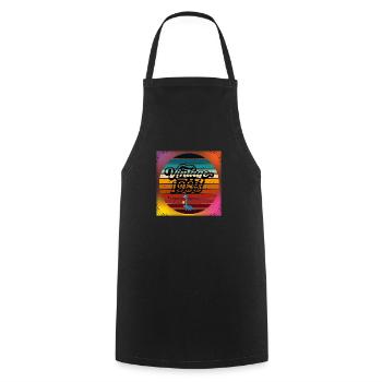 Crazy 80s - Cooking Apron - black - Front - AI Model Male 185 dark (185cm)