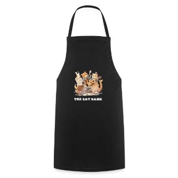 The cat band - Tablier de cuisine - noir - Devant - AI Model Male 185 dark (185cm)