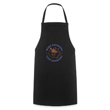 More Espresso Less Depresso - Cooking Apron - black - Front - AI Model Male 185 dark (185cm)