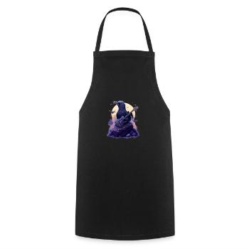 Corbeau de roche - Tablier de cuisine - noir - Devant - AI Model Male 185 dark (185cm)