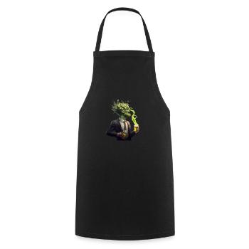 Tête de houblon fraîche avec bière artisanale Suit - Tablier de cuisine - noir - Devant - AI Model Male 185 dark (185cm)