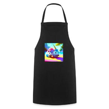 Nourriture pour hamster licorne - Tablier de cuisine - noir - Devant - AI Model Male 185 dark (185cm)