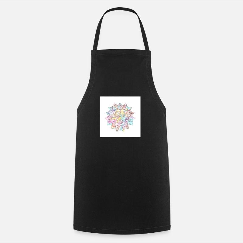 Mandala - Kochschürze - Schwarz
