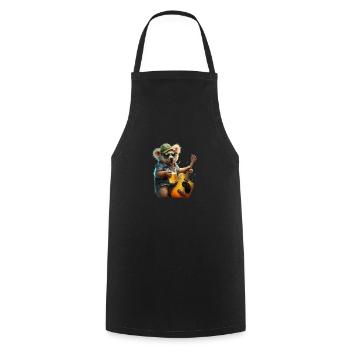 Koala Rock Star with guitar and beer - Cooking Apron - black - Front - AI Model Male 185 dark (185cm)
