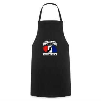 je peux pas j'ai disc dog - Tablier de cuisine - noir - Devant - AI Model Male 185 dark (185cm)