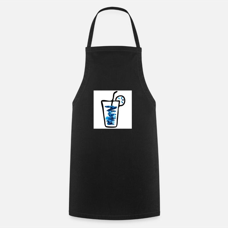 Drink blue - Kochschürze - Schwarz