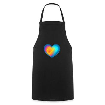 Mother's Day Valentine's Day Wedding Engagement Love - Cooking Apron - black - Front - AI Model Male 185 dark (185cm)