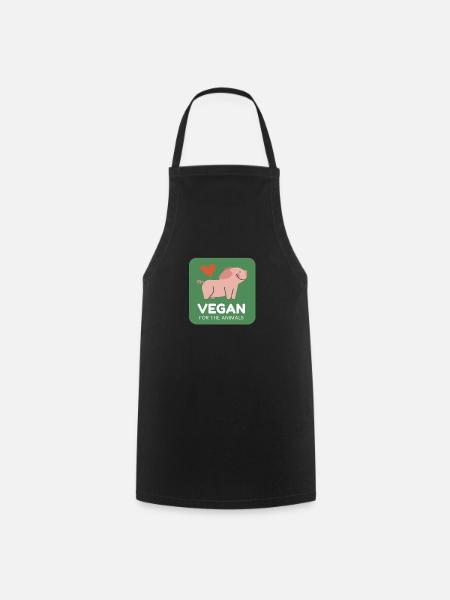 Vegan for animals - Cooking Apron - black