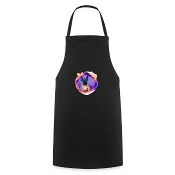 Dog Dog Owner Dog Owner Bulldog Dogs - Cooking Apron - black - Front - AI Model Male 185 dark (185cm)