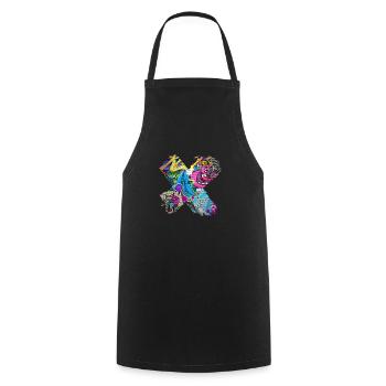 Graffiti-Stil Splash Hip Hop Farben Maler Farbe - Kochschürze - Schwarz - Vorne - AI Model Male 185 dark (185cm)