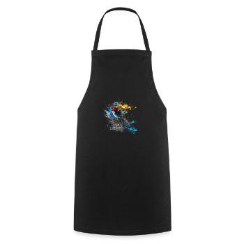 Cyclist - Cooking Apron - black - Front - AI Model Male 185 dark (185cm)