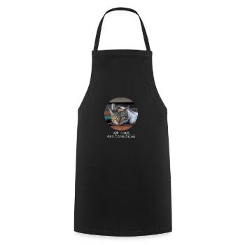 All cats are beautiful - Cooking Apron - black - Front - AI Model Male 185 dark (185cm)