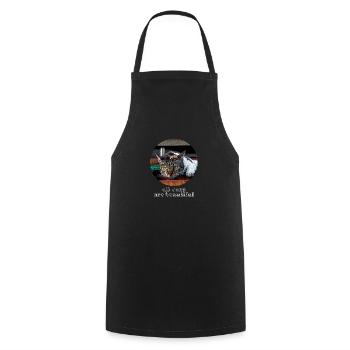 All cats are beautiful - Cooking Apron - black - Front - AI Model Male 185 dark (185cm)