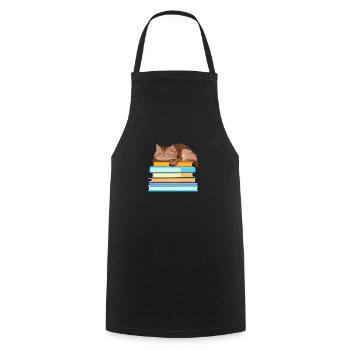 Livres pour chats Livre chat Chaton Lecture Chat domestique Chat - Tablier de cuisine - noir - Devant - AI Model Male 185 dark (185cm)