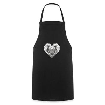 Valentine's Day Engagement Mother's Day Wedding Love - Cooking Apron - black - Front - AI Model Male 185 dark (185cm)