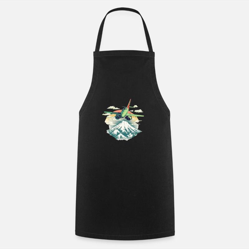 The plane - Cooking Apron - black
