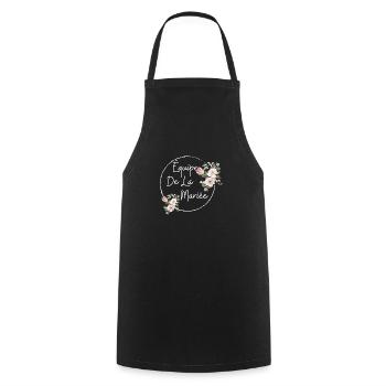 Équipe de la mariée floral - Tablier de cuisine - noir - Devant - AI Model Male 185 dark (185cm)