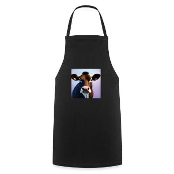 Brown Cow On Colorful Background - Cooking Apron - black - Front - AI Model Male 185 dark (185cm)