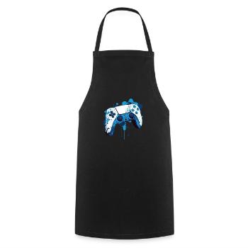 Gamer/in - Kochschürze - Schwarz - Vorne - AI Model Male 185 dark (185cm)