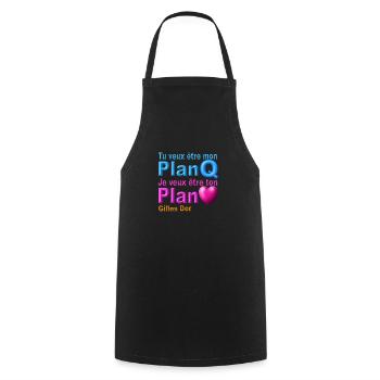 Je veux etre ton plan coeur disign - Tablier de cuisine - noir - Devant - AI Model Male 185 dark (185cm)