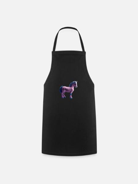 Poney rose handicap - Tablier de cuisine - noir