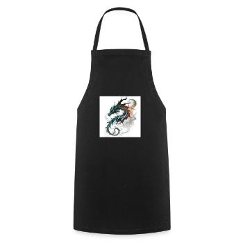 Rauchiger Stammesdrache - Kochschürze - Schwarz - Vorne - AI Model Male 185 dark (185cm)