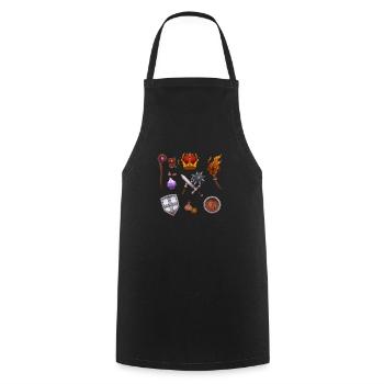 Fantasy Elements - Cooking Apron - black - Front - AI Model Male 185 dark (185cm)