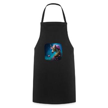 Mystical fantasy unicorn hybrid unicorn eagle - Cooking Apron - black - Front - AI Model Male 185 dark (185cm)