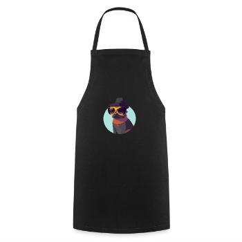 Dog Dog Owner Dogs Terrier Dog Owner - Cooking Apron - black - Front - AI Model Male 185 dark (185cm)
