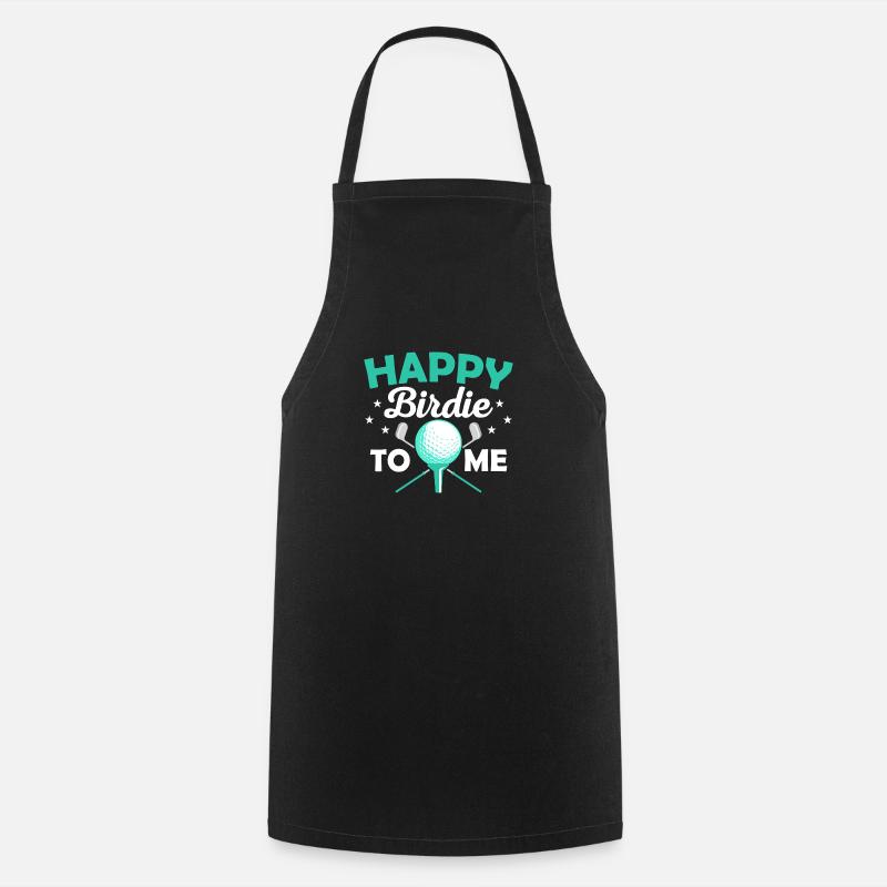 Happy Birdie To Me Golf Golfing - Forklæde - sort