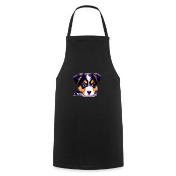 Dog Love Dogs Dog Berger Dog Propriétaire de chien - Tablier de cuisine - noir - Devant - AI Model Male 185 dark (185cm)