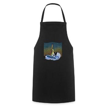 Windsurfing - Cooking Apron - black - Front - AI Model Male 185 dark (185cm)
