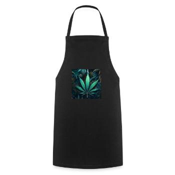 WeedClub Legalisierung 2023. Entkriminalisierung - Kochschürze - Schwarz - Vorne - AI Model Male 185 dark (185cm)