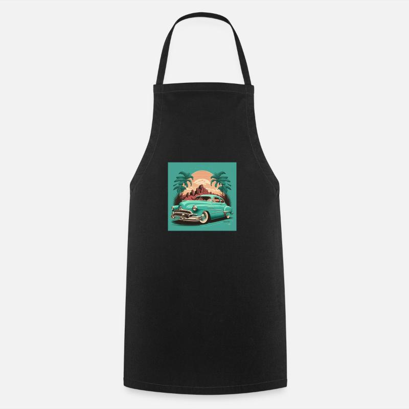 Retro Miami Vice - Cooking Apron - black