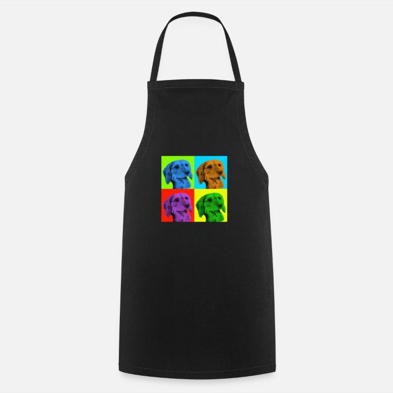 Teckel x 4 - Tablier de cuisine - noir
