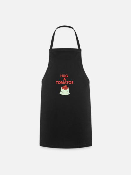 HUG A TOMATOE - Cooking Apron - black